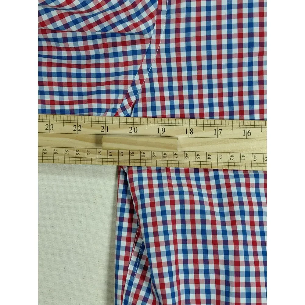 Banana Republic Soft Wash Slim Gingham Plaid Button-Up Shirt Men Size LT